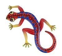 jojofuny Ornement Mural Gecko en Fer Orange pour Décoration Intérieure et Extérieure, Taille Moyenne, Décor Jardin et Salon, Artisanat Suspendu Solide, Décoration Murale Créative