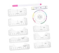 jojofuny Outil Alignement T-shirt avec Règle et Ruban à Mesurer Kit de Règles pour Centrer Motifs sur Cols et T-shirts Accessoire Couture Pratique pour Jeunes et Adultes
