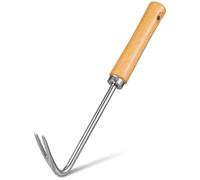 jojofuny Outil de Désherbage Manuel en Fer avec Manche en Bois, Extracteur à Pointe Acérée pour Jardin, Outil pour Terre Meuble et Retrait D’Herbes, pour Repiquage et Entretien des Espaces