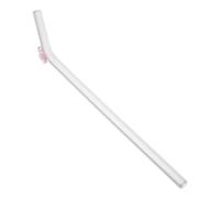 jojofuny Paille en Verre Transparente pour Smoothie et Jus, Paille Réutilisable, Légère et Solide, Accessoire de Fête Polyvalent pour Boissons Froides, Nettoyage Facile, 1 Pièce