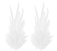 jojofuny Paire de Pinces à Cheveux Brodées Ailes D’Ange Blanches, Barrette Fantaisie Décorative pour Coiffure, Accessoires Fête et Photographie, Épingle à Cheveux Aile D’Ange Élégante