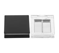 jojofuny Palette de Maquillage Rechargeable 2 Pièces pour Voyage Compartiments Doubles en Plastique et Aluminium, Pratique pour Mélanger Fards à Paupières Quotidien