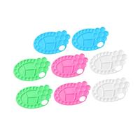 jojofuny Palette de Peinture Ovale pour Mélange de Couleurs, Plastique Solide 8 Compartiments, pour Artistes Amateurs et Professionnels