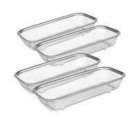 jojofuny Panier Lave-vaisselle en Acier Inoxydable 4pcs Design Maillage Rigide et Trous Uniformes pour Rangement Couverts et Ustensiles Cuisine