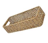 jojofuny Panier Tressé de Rangement Multifonction pour Pots à Épices et Couverts, en Matière Plastique Résistante, Couleur Café Foncé, pour Organisation la Cuisine et Bureau, Boîte