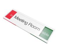 jojofuny Panneau Coulissant en Acrylique Rouge et Vert pour Bureau Indicateur de Disponibilité et Résistance Déchirure, pour Porte de Salle de Réunion