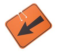 jojofuny Panneau de Signalisation de Flèche pour Cônes de Signalisation Orange, Construction Résistante aux Intempéries en Abs, Fixation Facile pour Avertissement Routier et Installation