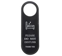 jojofuny Panneau « Ne Pas Déranger » Double Face en PU Souple Noir 24X8 CM pour Porte de Chambre D’Hôtel, Accroche-Porte Compatible Poignées Variées, Signalisation Bureau et Hôtel, Panneau