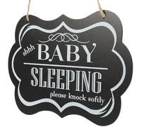 jojofuny Panneau Nuage en Bois Suspendu Cordelette Décoration Murale Intérieure pour Chambre Bébé Plaque Signalétique « Chut Dort » pour Ambiance Calme et Sommeil Paisible