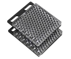 jojofuny Panneau Réflecteur Rétroréfléchissant pour Éclairage Urbain pour Capteur Photoélectrique Résistance Météo Élevée 2pcs, Conception Légère en Abs et Acrylique
