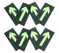jojofuny Panneaux de sécurité, Autocollants Phosphorescents de Flèches Lumineuses Étanches, 8 Pcs, PVC, Visibilité Nocturne, Sortie de Secours pour Supermarchés
