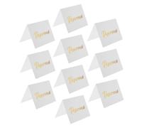 jojofuny Panneaux « Réservé » Double Face Dorés pour Table - 10 Pièces en Papier Cartonné - Symboles de Réservation pour Mariage Fête et Restaurant - Cartes de Placement Élégantes et