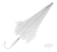 jojofuny Parapluie en Dentelle Blanche 42x50 Cm Léger 110 G, Accessoire Décoratif pour Mariage et Séance Photo, Parasol Élégant pour Mariée et Demoiselles D’Honneur, Accessoire Costume