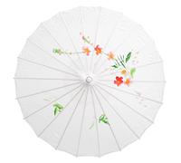 jojofuny Parasol Soie Chinoise Décoratif Pour Danse Grand Parasol à Huile Avec Renfort Blanc Accessoire De Performance Et Décoration Diamètre