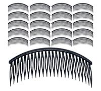 jojofuny Peignes à Cheveux Grand Format 12 CM Plastique Robuste 24 Dents Rapprochées Lot de 48 Pièces pour Chignons Coiffure DIY Accessoires pour Femmes Contrôle des Mèches Rebelles