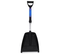 jojofuny Pelle à Neige Pliable Bleue 9748b avec Manche Télescopique Détachable en Alliage pour Déneigement Véhicules, Grattoir à Glace Ergonomique Multifonction pour Voiture, SUV, Camion