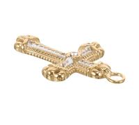 jojofuny Pendentif Croix en Alliage 19x30 Mm Blanc, Breloques de Collier Soi-même, Charm de Croix pour Loisirs Créatifs, Fabrication de Bijoux Personnalisés, Accessoires DIY Arts