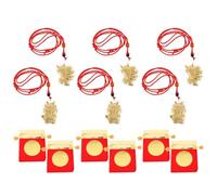 jojofuny Pendentif Dragon Doré Avec Pochette Rouge Pour Collier Décoration De Nouvel An Et Cadeau De Pendentif