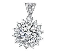 jojofuny Pendentif En Zircon Moissanite Pour Femme, Couleur Argenté, Pendentif Suspendu Unique, Accessoire Bijouterie Élégant, Présent Anniversaire Et Saint-valentin, Usage Quotidien
