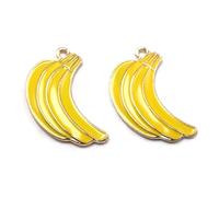 jojofuny Pendentifs Banane Alliage Goutte 20 Pcs, Accessoires Fabrication de Bijoux Diy, Couleur Jaune, Lot Multifonction pour Bracelets Porte-clés, Création Artisanale, Usage Quotidien