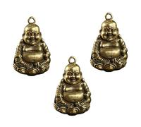 jojofuny Pendentifs Bouddha En Laiton Maitreya 3 Pièces Multi-usage Décoration Suspendue Porte-clés Présent Spirituel Petit Et Léger Usage Quotidien Et Sorties