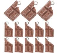 jojofuny Pendentifs Réalistes en Chocolat 20 Pièces en Résine Porte-Clés Gourmand pour Bricolage Bijoux DIY Breloques Pendantes Légères et Vintage Accessoires Créatifs pour Colliers et