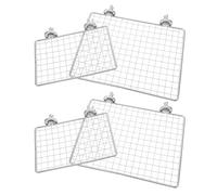 jojofuny Perchoirs en Acier Inoxydable pour Perroquets et Calopsittes - Lot de 4 Supports Robustes Grille Plateforme Stable Multifonction pour Cage Aire de Jeux et Zone de Repos Oiseaux