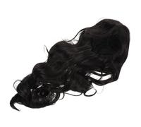 jojofuny Perruque Noire Longue Ondulée pour Femme Bou avec Partie Centrale Perruque de Cosplay pour Soirée Halloween et Carnaval