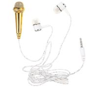 jojofuny Petit Microphone Chantant pour Téléphone, Mini Micro Portable en Plastique, Jaune, Filaire, Enregistrement Vocal, Podcasting et Live-Streaming