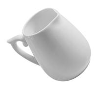 jojofuny Pichet à Lait en Porcelaine Fine Blanche 160 Ml, Pot à Crème en Céramique Multi-usages Bec Verseur pour Latte Art, Crémier Café et Préparation de Sirop, pour Maison et Café