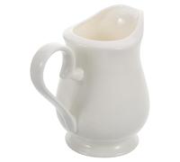 jojofuny Pichet en Céramique Blanc 280ml, Cruche à Lait Européenne