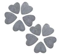 jojofuny Pierres à peindre en forme de cœur, lot de 10, pierre, 5 cm, surface lisse, bords arrondis, pour activités parent-enfant en classe
