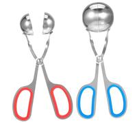 jojofuny Pince à Boulettes de Viande en Acier Inoxydable 304 Lot de 2 Pièces Petit Modèle Finition Miroir Outil Multifonction pour Former Boulettes Riz Biscuits Fruits - Usage