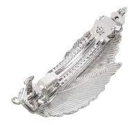 jojofuny Pince à Cheveux en Métal Argenté de Feuille Barrette Décorative Unique pour Femmes Maintien Ferme pour Cheveux Fins et Longs Accessoire Élégant pour Coiffure Quotidienne et