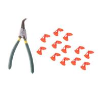 jojofuny Pince en Acier Allié 12 Lunettes sans Épingle pour Poulets - Lunettes Anti-picage Robustes de Taille Moyenne, Protection Oculaire pour Élevage de Volailles, Couleur Aléatoire