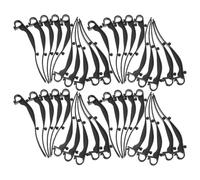 jojofuny Pinces à brosse de gouttière 50 pièces en plastique ABS Noir, clips de fixation pour installation rapide de protège-gouttière dans maisons entourées d'arbres