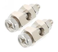 jojofuny Pinces de Mise la Terre pour Câble Solaire Photovoltaïque, Lot de 2 Clips de Serrage Réglables en Acier Inoxydable, Raccord Boulonné pour Protection la Foudre et Installation