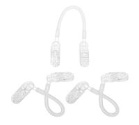jojofuny Pinces pour Cordon de Chapeau 3pcs en PC Transparent avec Chaîne Flexible Anti-Perte pour Sports de Plein Air et Usage Quotidien