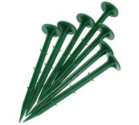 jojofuny Piquets en Plastique pour Jardin 16 Cm, Lot de 100 Pcs, Fixation Bâche et Toile D’extérieur, Piquets Verts Anti-végétation Indésirable pour Potager, Serrage et Aménagement Paysager
