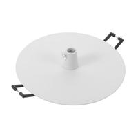 jojofuny Plafonnier Suspendu en Métal Blanc, Plaque de Recouvrement de du Plafonnier, Module LED et Chandelier, Base Encastrée Ronde et Plate, Montage Discret pour Rénovation
