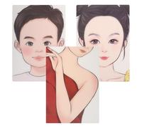 jojofuny Planche D'entraînement Maquillage du Visage Réutilisable en Plastique Lavable 3pcs Forme Réaliste pour Artistes et Passionnés Lors de Cours D'art ou Fêtes à Thème