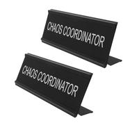 jojofuny Plaque de Poste Médiateur Structure en L Double Face en Alliage D'aluminium Noir Affichage Stable et Résistant Décoloration Lot de 2 pour Espaces de Réunion Officiels