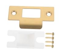 jojofuny Plaque de Verrouillage de Porte 1-5/8 Pouces Gâche Métallique Solide Kit de Réparation Plaque de Guidage pour Porte en Bois Accessoire pour Serrure de Chambre