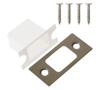 jojofuny Plaque de Verrouillage Métallique en Acier Inoxydable, Gâche de Porte pour Serrure Bois, Plaque de Renfort de Pêne Dormant, Kit Complet Vis Acier, Finition Bronze Vieilli, Adaptée