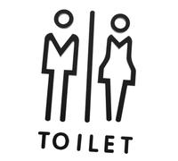 jojofuny Plaque Toilette Acrylique Signalisation Wc Femmes Panneau Pratique pour Porte de Toilettes Indication Salle de Bain Sécurisée et