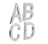 jojofuny Plaques Lettres Autocollantes Argentées Électroplaquées Lettres B D pour Décoration Porte Bureau Maison Installation Facile Sans Perçage Résistantes et
