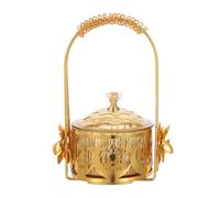 jojofuny Plateau à Bonbons Eid Mubarak avec Couvercle Décor Arabe pour Maison Centre de Table Moyen-Oriental Plat Multifonction pour Friandises et en-Cas Décoration Festive pour Fête