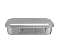 jojofuny Plateau de pour Outils de Nail Art en Acier Inoxydable 304 Épais 20 CM avec Couvercle Hermétique Boîte de Nettoyage et Rangement Professionnel pour Salon de Beauté et Usage à