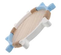 jojofuny Plateau de Service Décoratif en Bois Large Forme Gouvernail Bois Naturel Polyvalent pour Réception et Décoration Nautique Style Bord de Mer