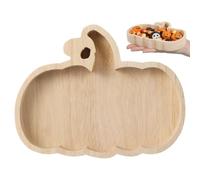 jojofuny Plateau de Service en Bois de Citrouille Khaki, Polyvalent et Facile à Transporter, pour Repas Formels et Décoration d'halloween